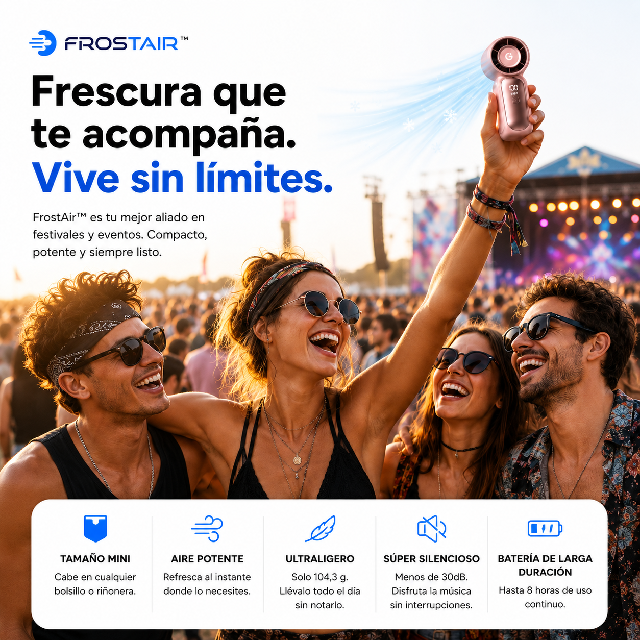 FrostAir™ Ventilador Portátil de Tubo
