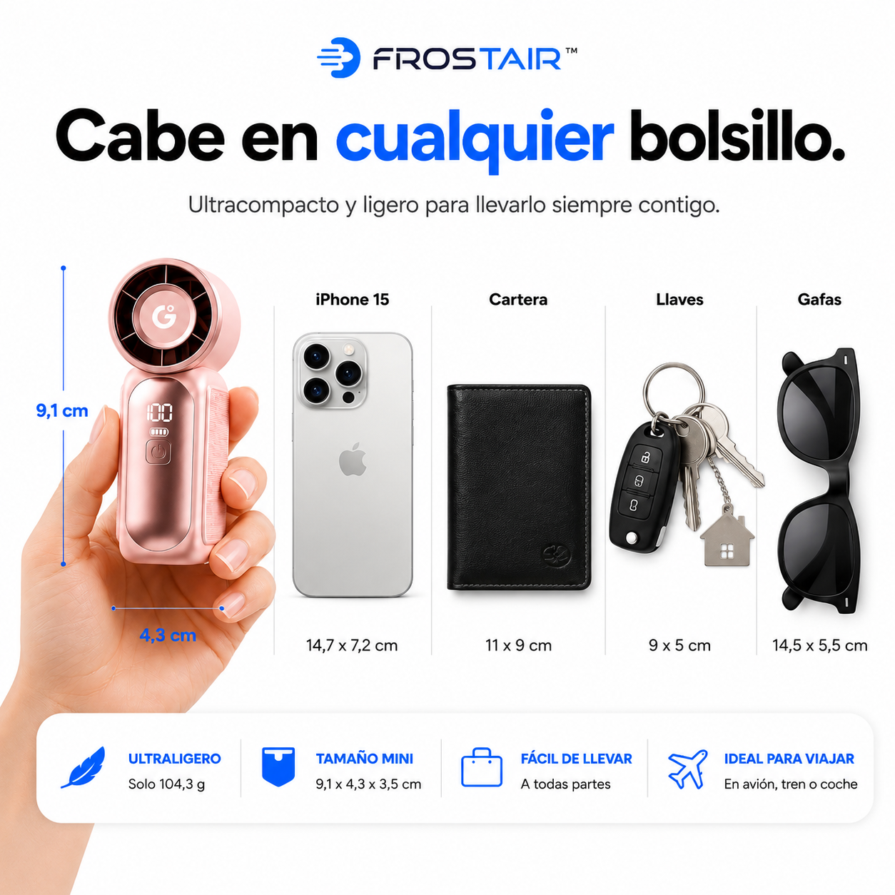 FrostAir™ Ventilador Portátil de Tubo