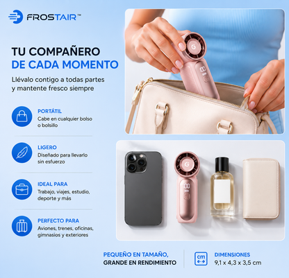 FrostAir™ Ventilador Portátil de Tubo – Mini Ventilador Recargable USB